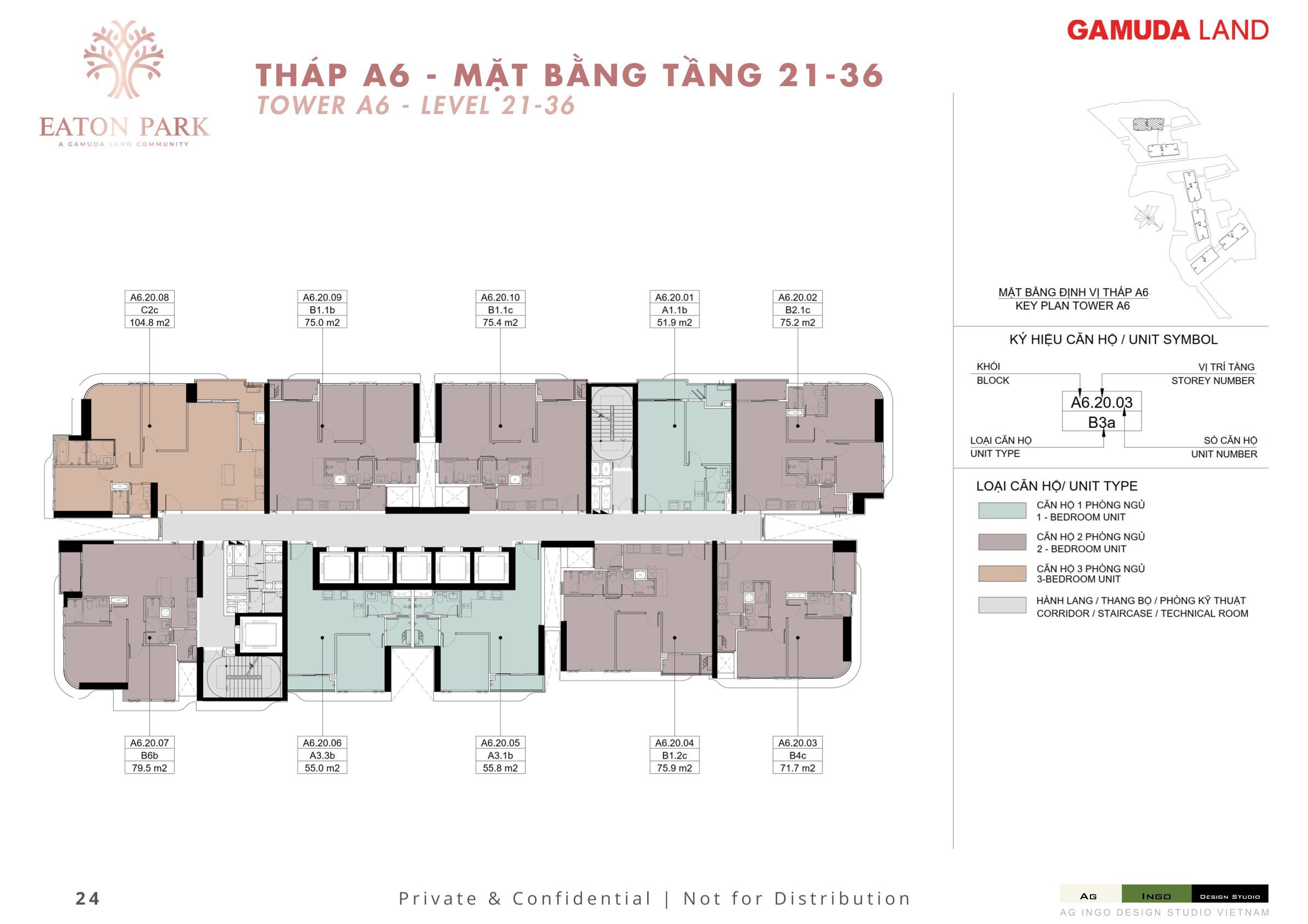 Mặt bằng Tháp A2